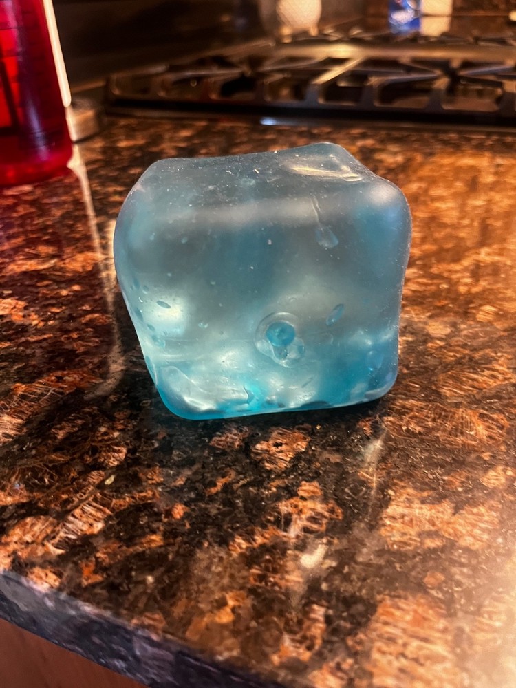 NeeDoh Nice Cube Blue Nicecube Solid Squish Cube Sensory Squeeze Ice Block Toys