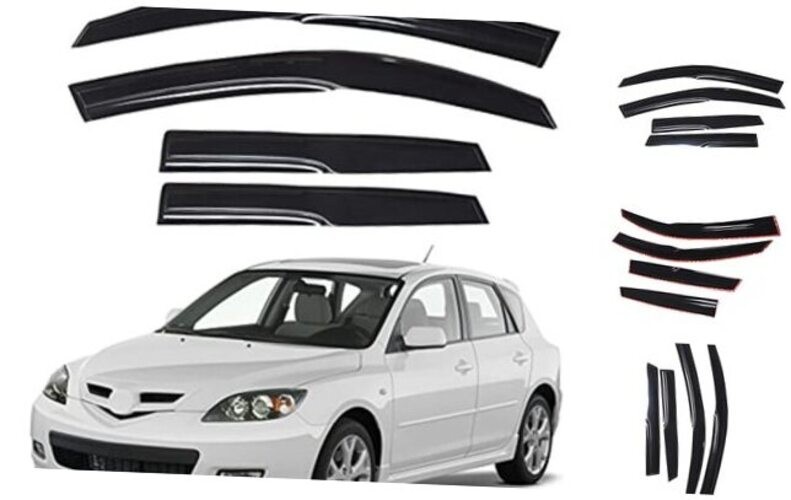 Side Window Visor Vent Rain Guard Deflector Replacement for 2004-2009 Mazda 3