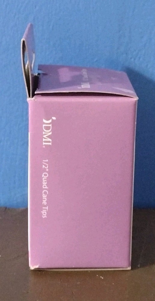 DMI Replacement Quad Cane Tips 1/2 " Black 4 Count Box