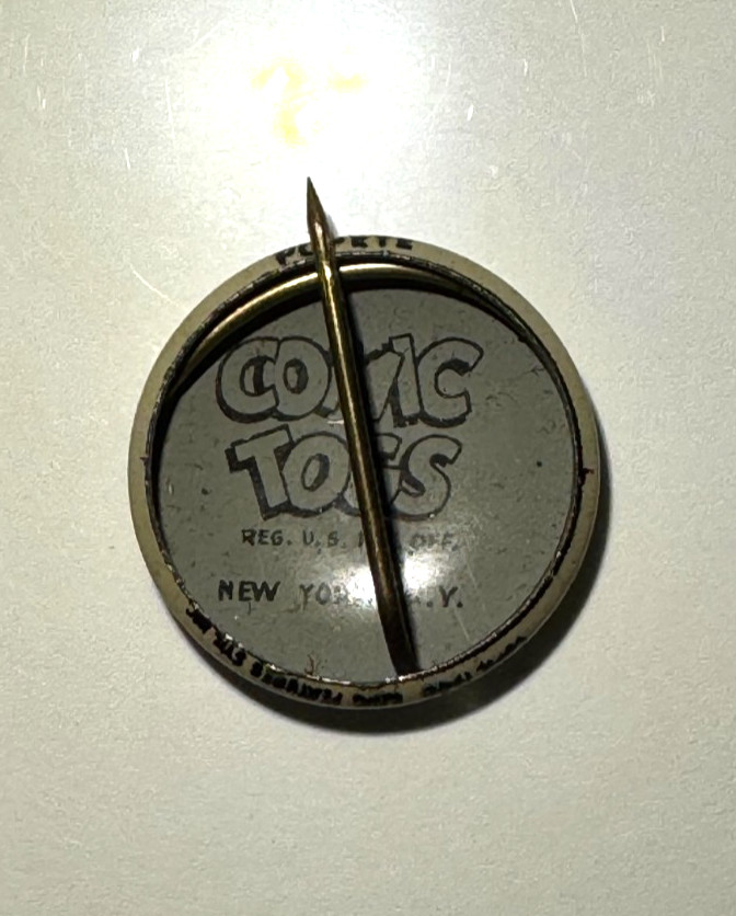 Rare 1940’s Popeye Comic Togs pinback button pin