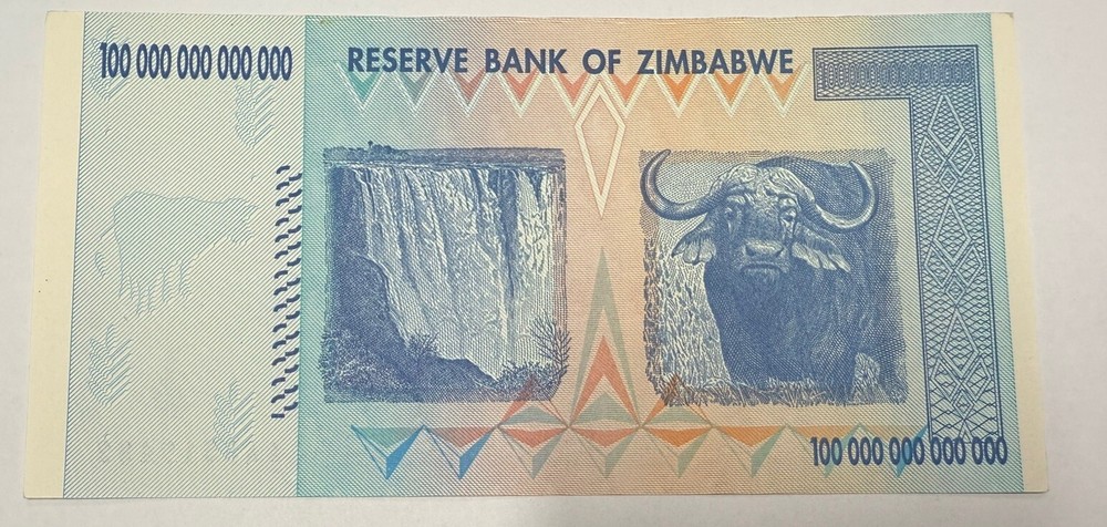 Zimbabwe 100 Trillion Dollars Banknote Crisp Uncirculated