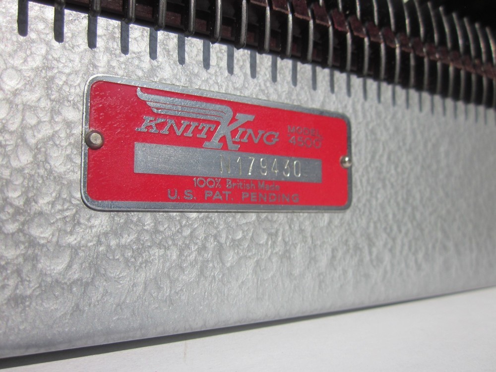 1960 Knitking Model 4500 Knitting Machine, Case, & Paperwork