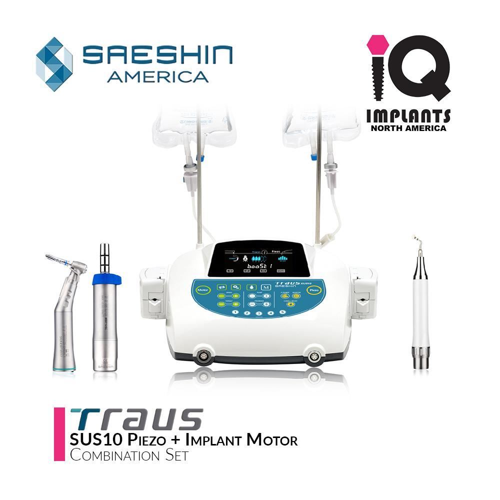 Saeshin Traus SUS10 Piezo + Surgical Implant Motor Combination Set 20:1 (Non-Opt