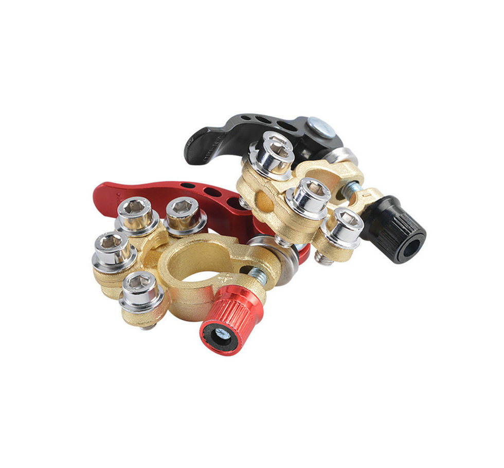 2 PAIR 4 Way Quick Release Disconnect Car Battery Terminal Clamp Connectors USA