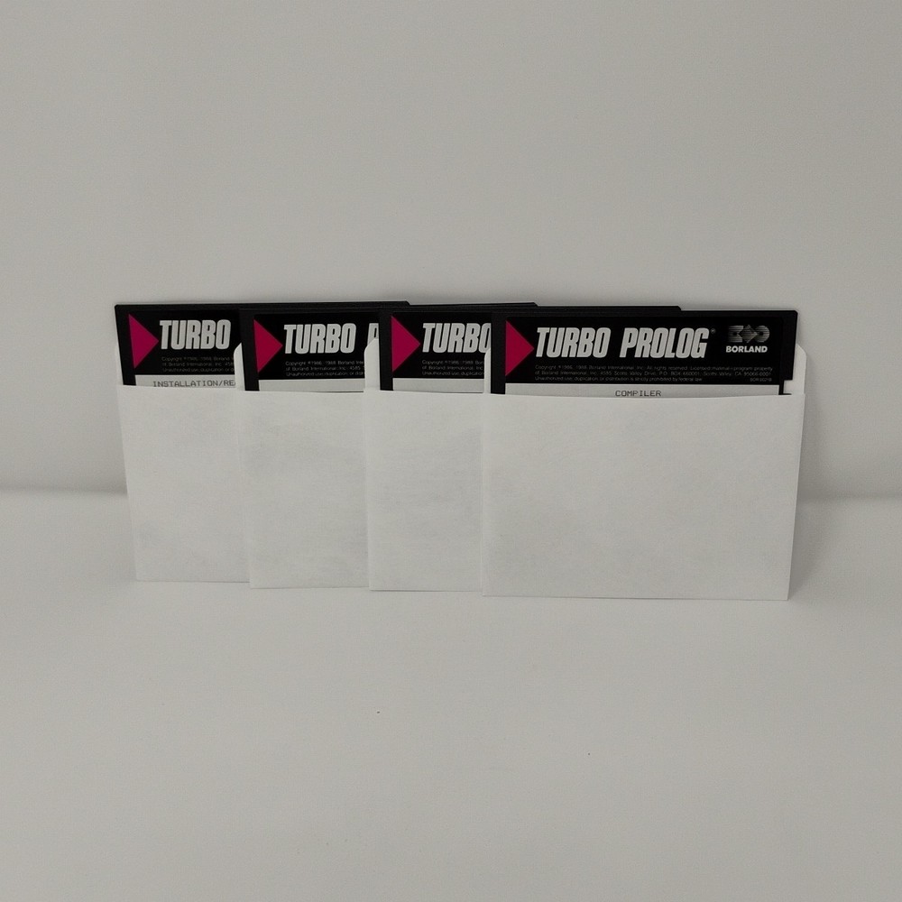 Borland Turbo Prolog - 4 Disk Set 5.25" - 1988 Vintage PC Computer Software