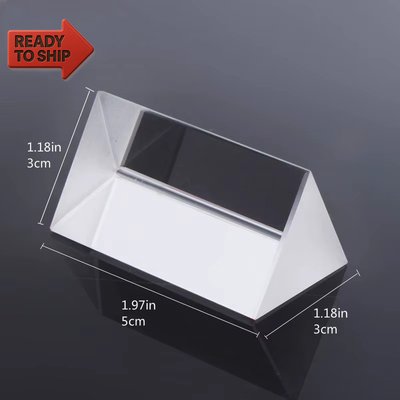 Kids Physics Stem Science Toys Glass Reflecting Triangular Color Prism Learning
