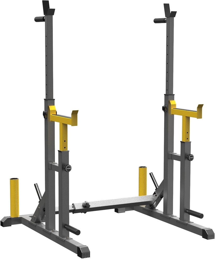 Adjustable Squat Rack,Multi-Function Barbell Rack for Weight Lifting and Home Gy