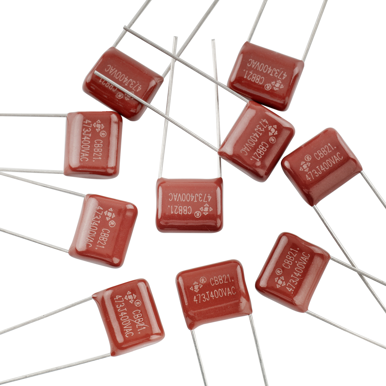 Musiclily Pro 10Pcs Small Polypropylene MPP CBB21 Film Capacitor .047uf 5% 400V