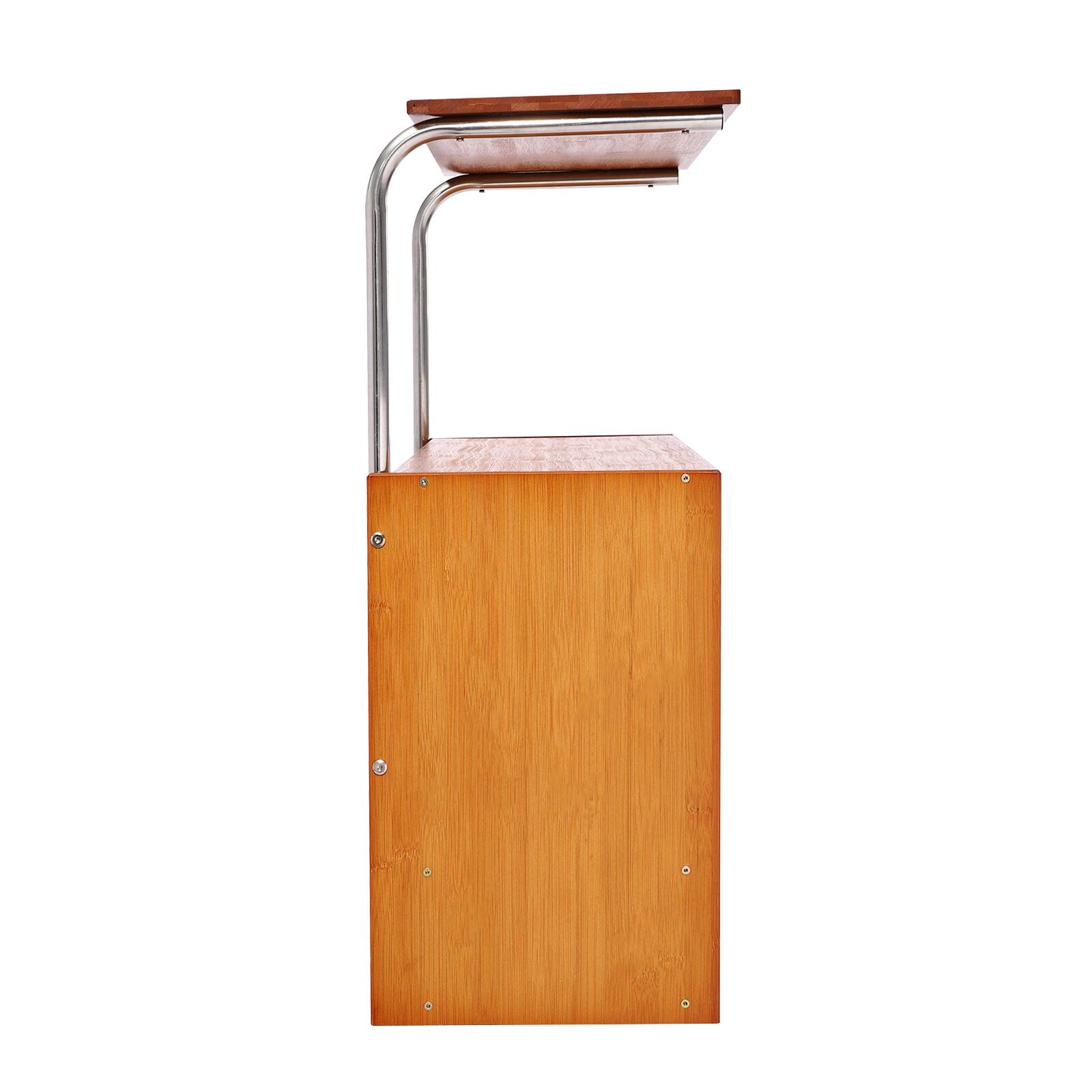 Microware Stand Kitchen Island Storage Cabinet with Open Shelves & Doors