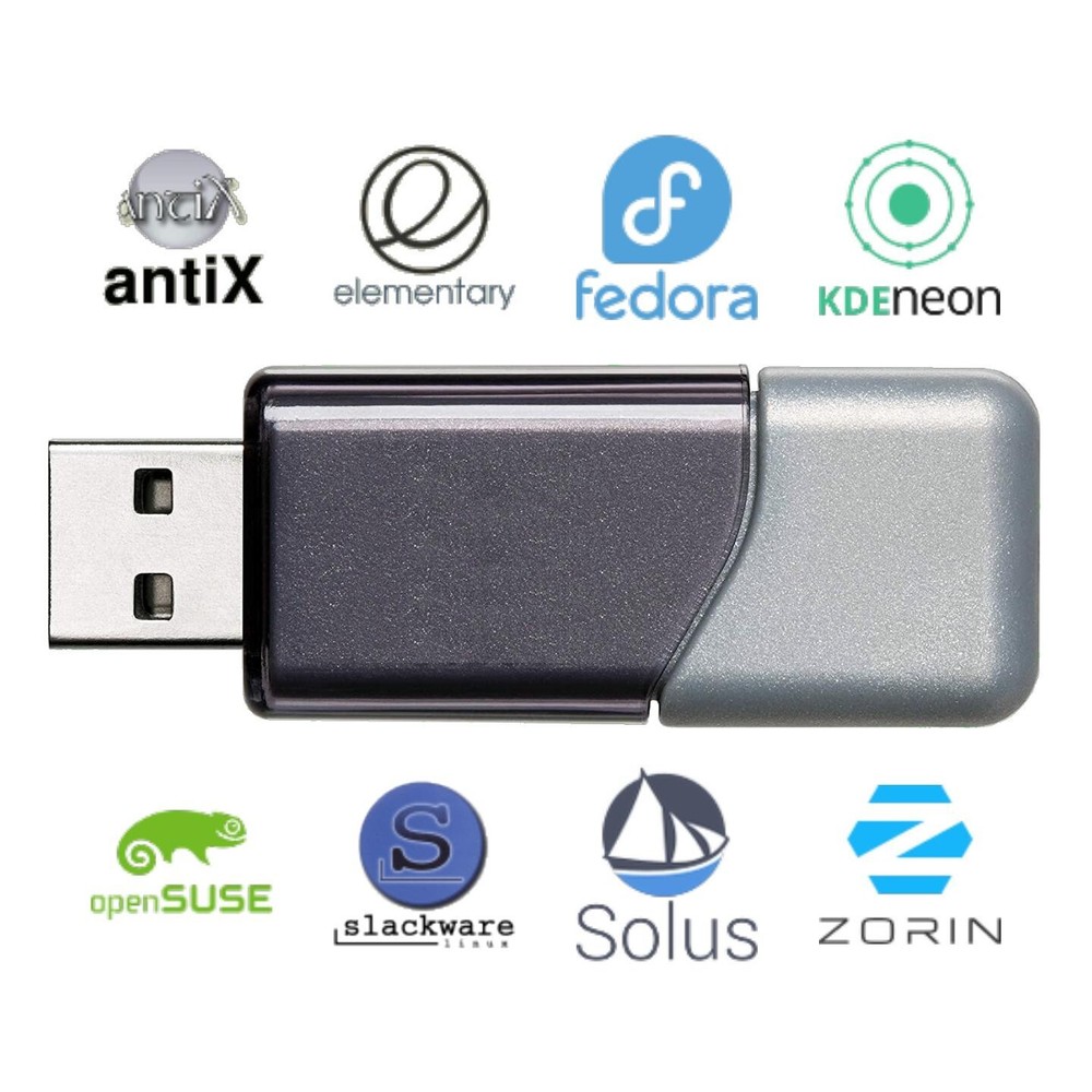 100 in 1 Linux Distro Mega Pack Collection Multiboot Live USB 512GB