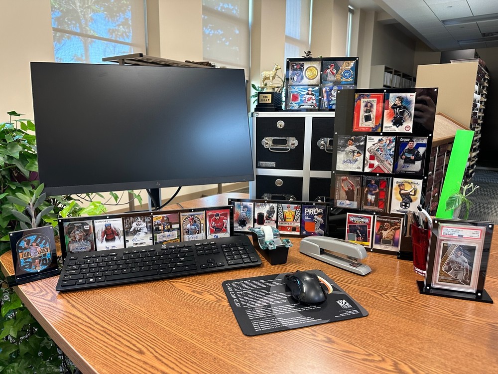 4 Card Sports Trading Card Magnetic Holder Heavy Duty Display Case Stand