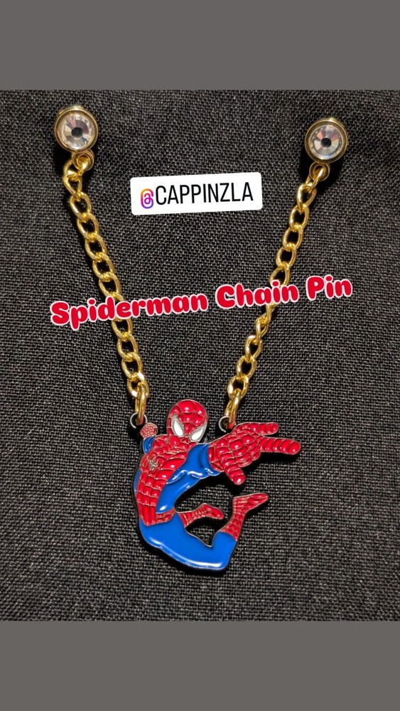 SPIDER-MAN HAT CHAIN, PIN!