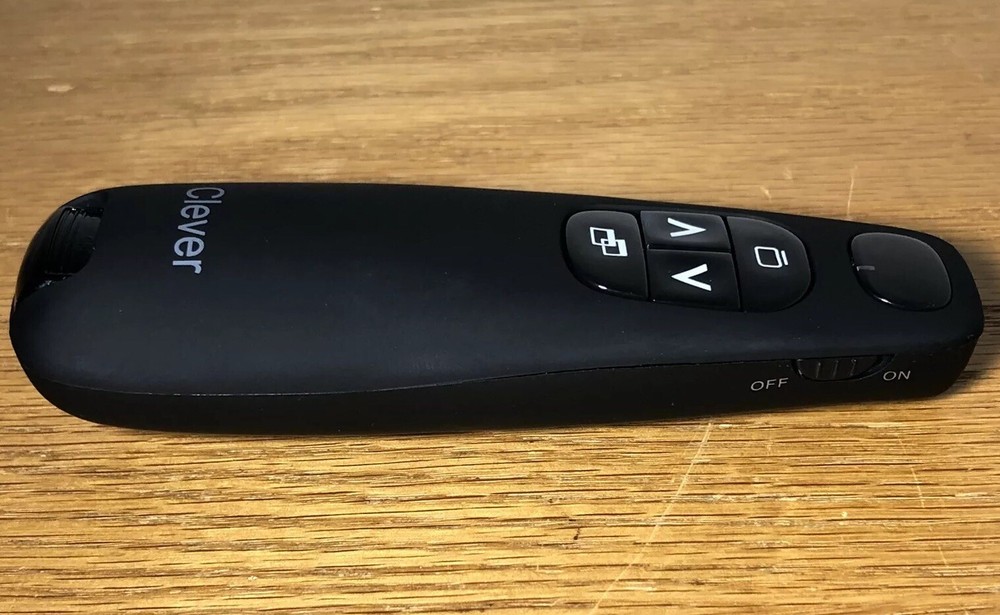Clever Wireless Presentation Non Laser Pointer Remote Control C760 Black