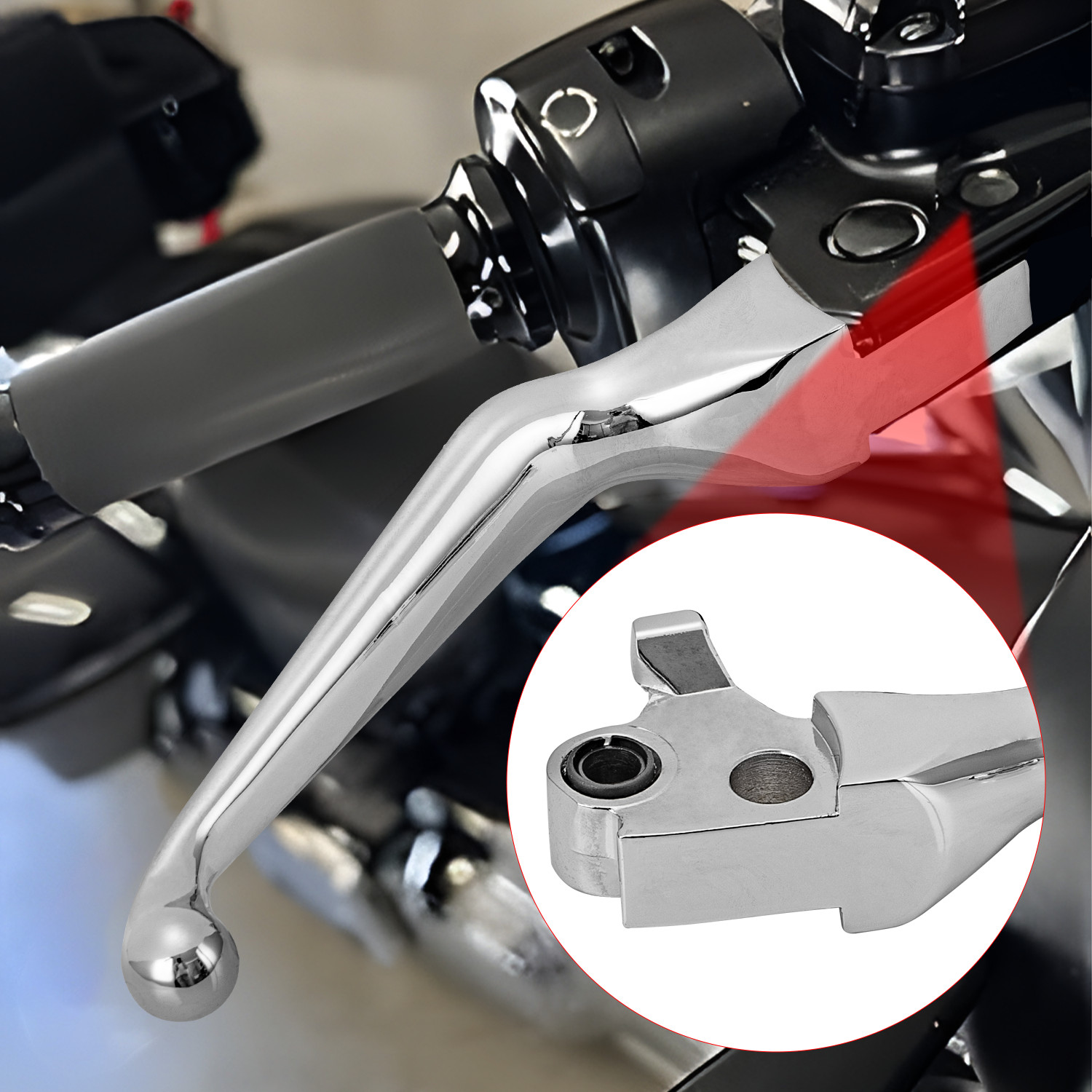 NEW Chrome Clutch Brake Lever Hand Levers Handbrake For Harley Road King Softail
