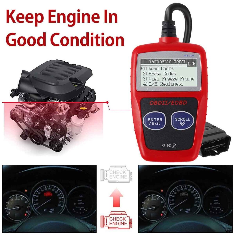 MaxiScan MS309 OBD2 Scanner Enhanced Engine Fault Code Reader