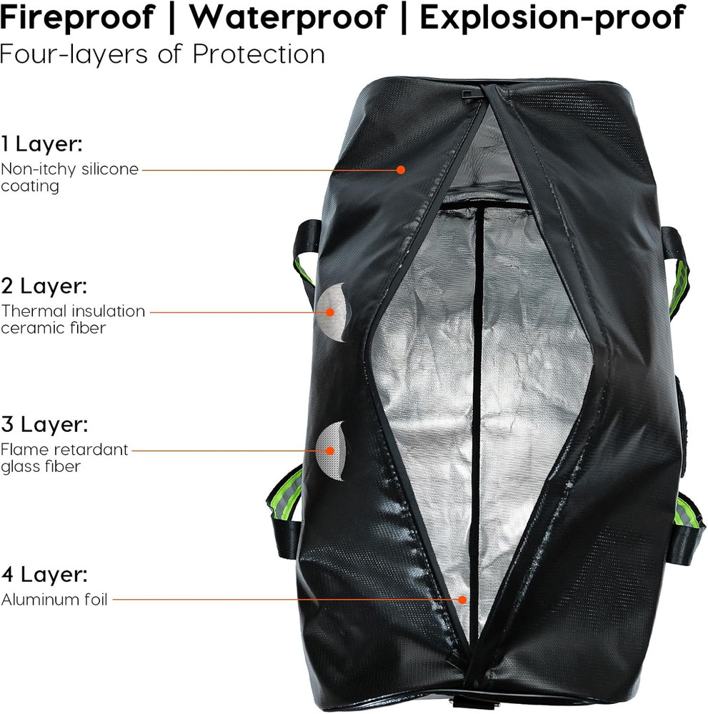 Large Fireproof Document Bags, Fireproof Document Box for Home Storage, Waterpro