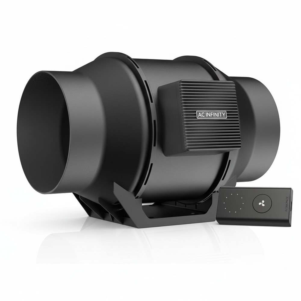 High-Performance 6-Inch Inline Duct Fan with 10-Speed Controller for Hydroponics