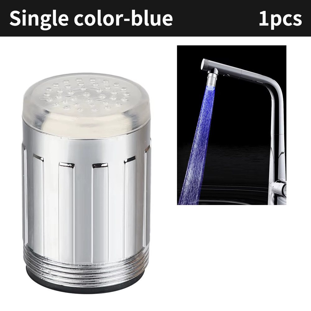 Hot LED Temperature Sensitive Faucet Water Saving Kitchen Bathroom Sensor 7 Colo