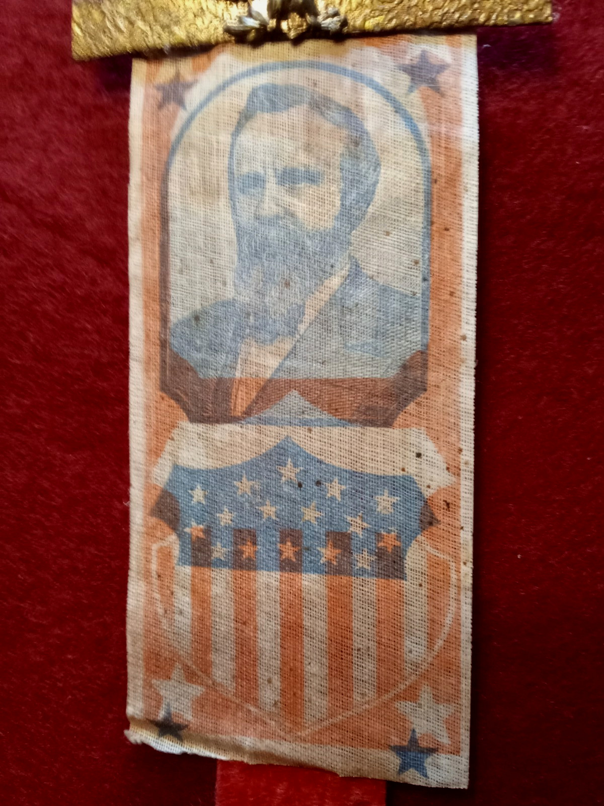 NICE ORIGINAL PRESIDENT RUTHERFORD B. HAYES CAMPAIGN RIBBON MEDAL
