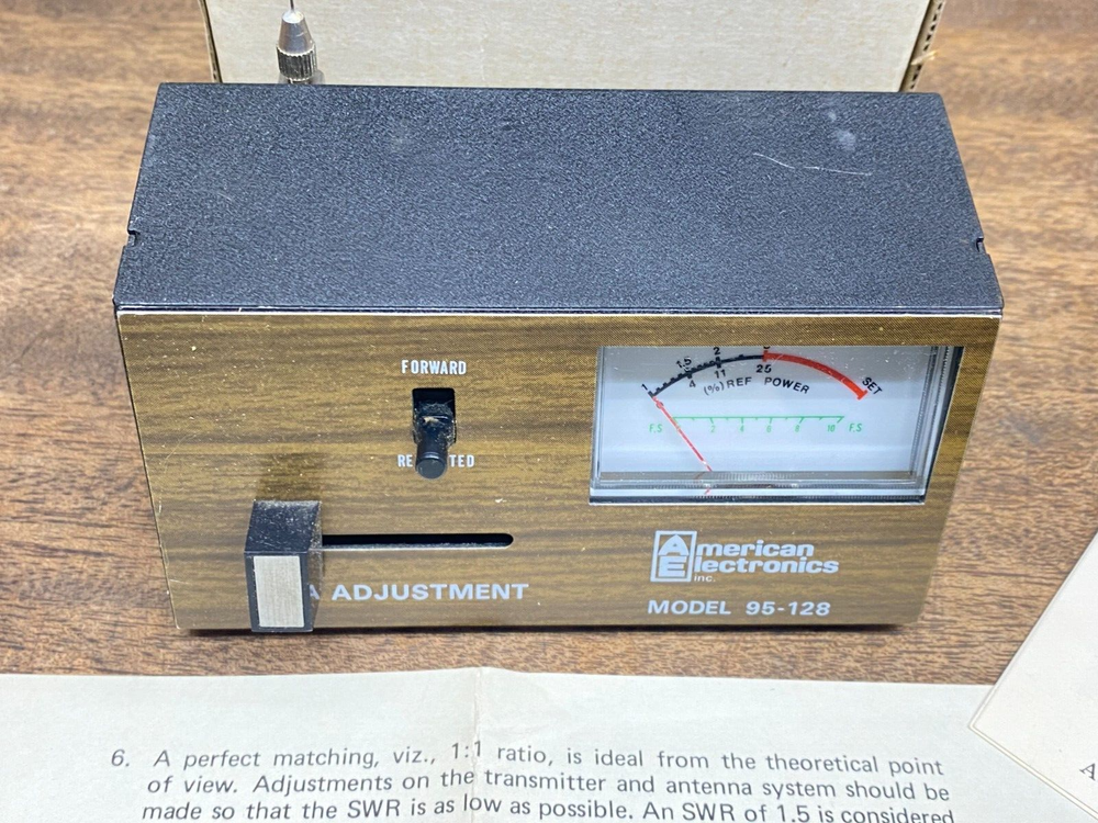 American Electronics Field Strength Meter / SWR Bridge, model 95-128 ~ untested