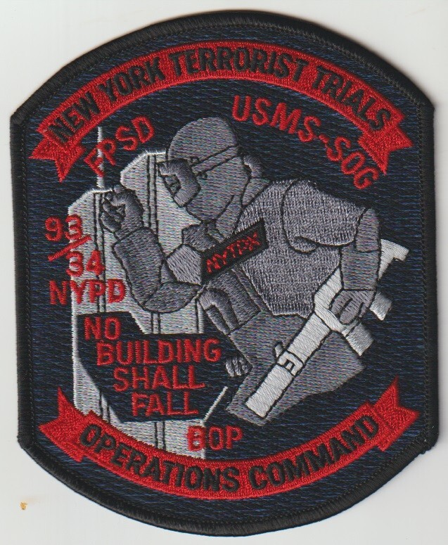 New York Terrorist Trials Op Commando obsolete patch shipped from Australia