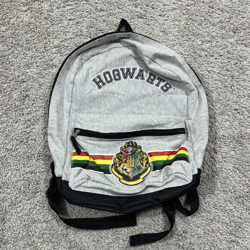 Harry Potter Hogwarts Backpack School Book Bag Medium Size Gray