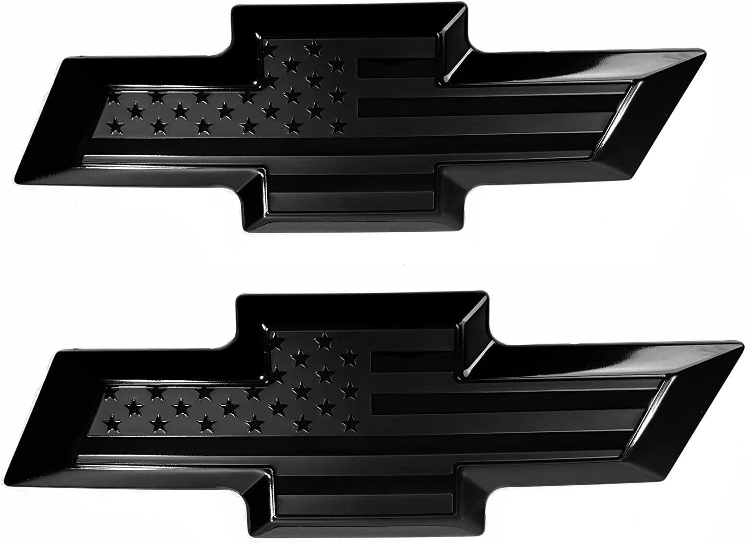 Front & Tailgate Bowtie Overlay Metal Flag Emblem for (2016-2019 Silverado 1500)