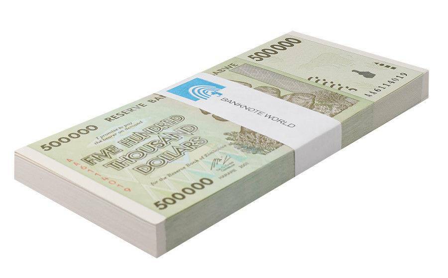 Zimbabwe 500000 Dollars, 2008, P-76a, UNC X 100 PCS Bundle Pack