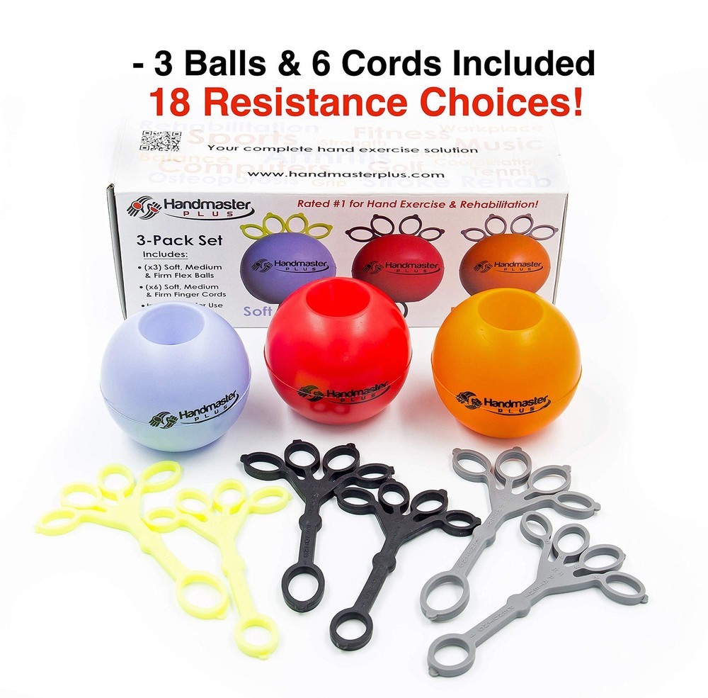 Physical Therapy Hand Exerciser - Forearm Exerciser with Stress Relief Ball -...