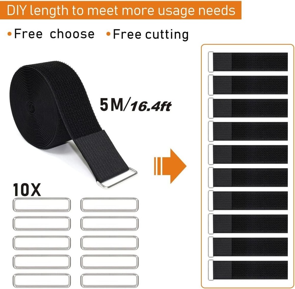 2" Wide Fastening Securing Straps - 10 Buckles