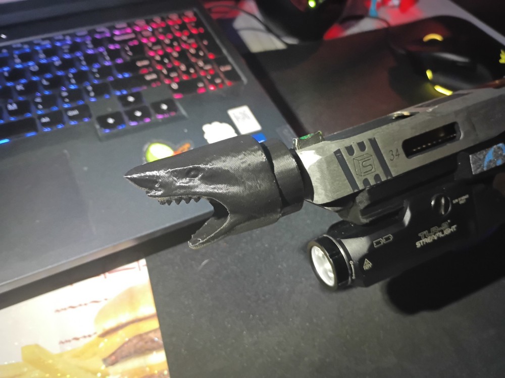 [3D Bro] Airsoft SHARK ATTACK Muzzle Device (Pack of 2)