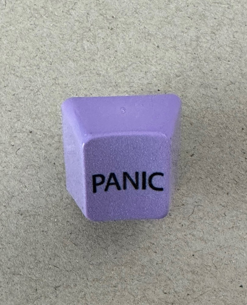 Purple PANIC Key Cap IBM Model M Replacement Unicomp - Humor / Funny