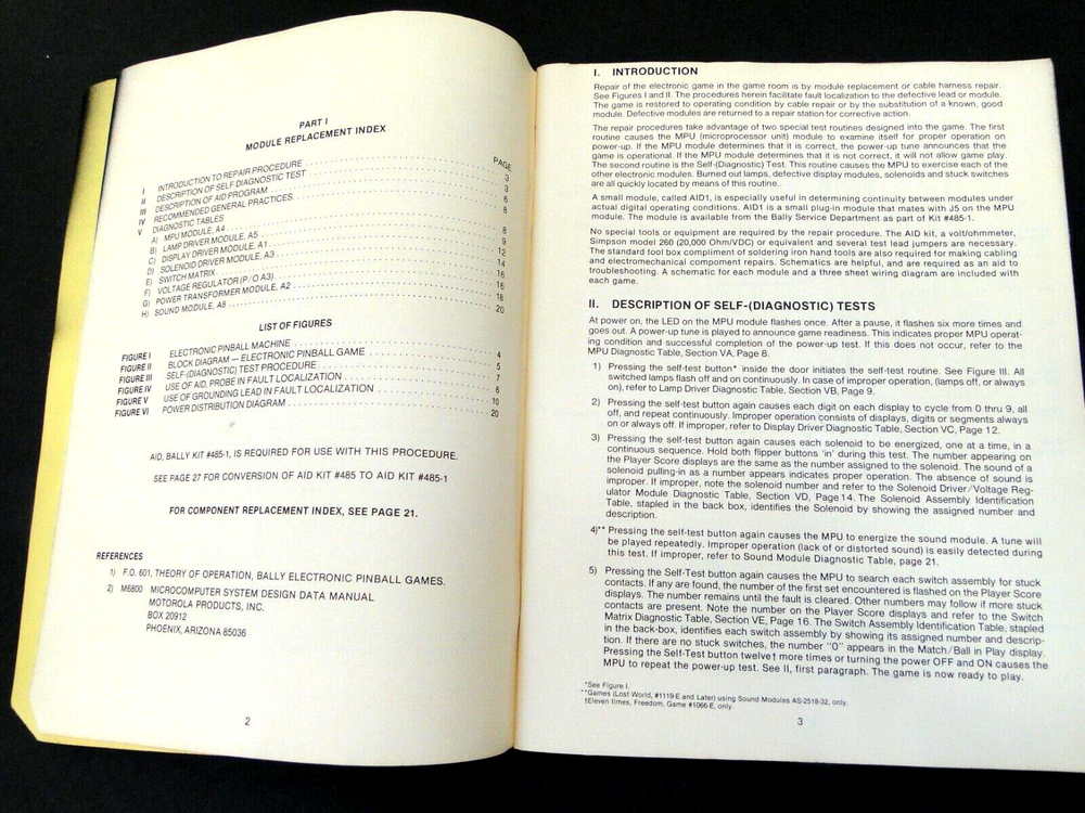 1978 Bally Pinball Games Repair Procedures/Module & Component Replacement