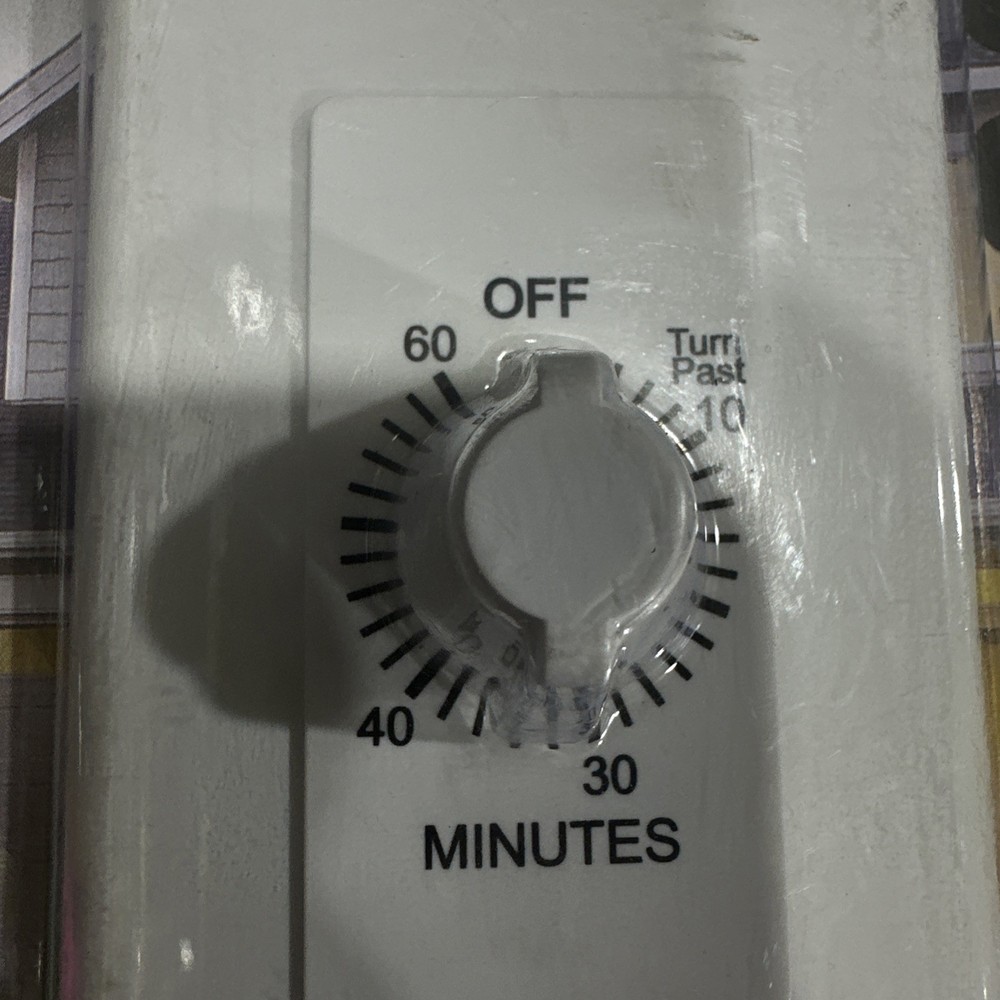 Tork In-Wall Springwound Interval Timer Switch RFF60M Indoor White Faceplate {7}