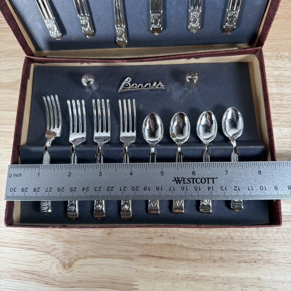 Banner Metaltone Junior Tableware SILVER COLOR Flatware Set Boxed Flatware