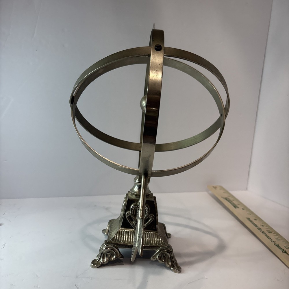 Silver Decorative Metal Armillary Sphere Globe