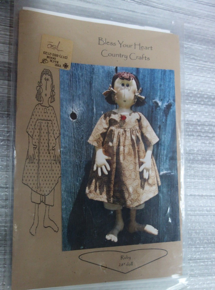 Bless Your Heart "Ruby" 28" Doll Pattern Barefoot Country Girl