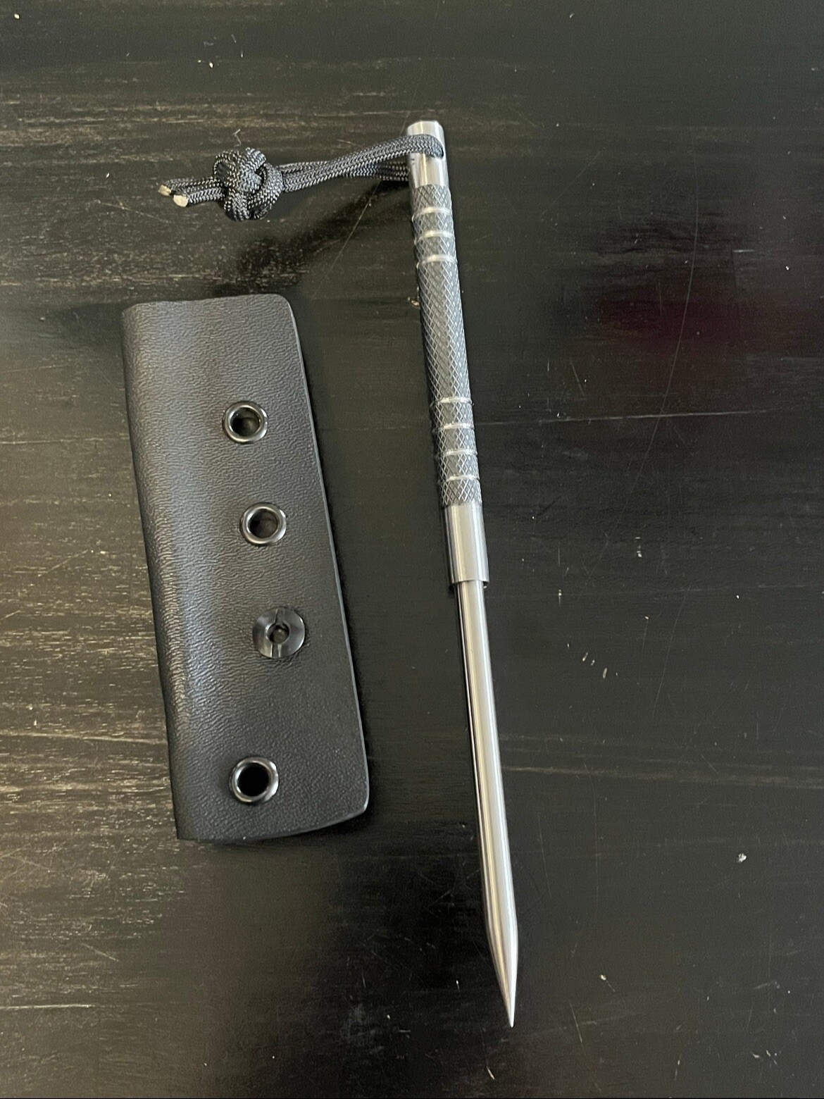 Steel Spike With Kydex Sheath, Icepick, Steel Spike EDC Tool