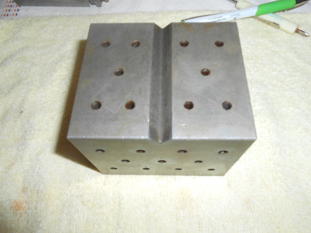 Small Size Set Up Angle Threaded Block 3 3/4" x 3 1/4 " x 3" 90° 5/8" Thick