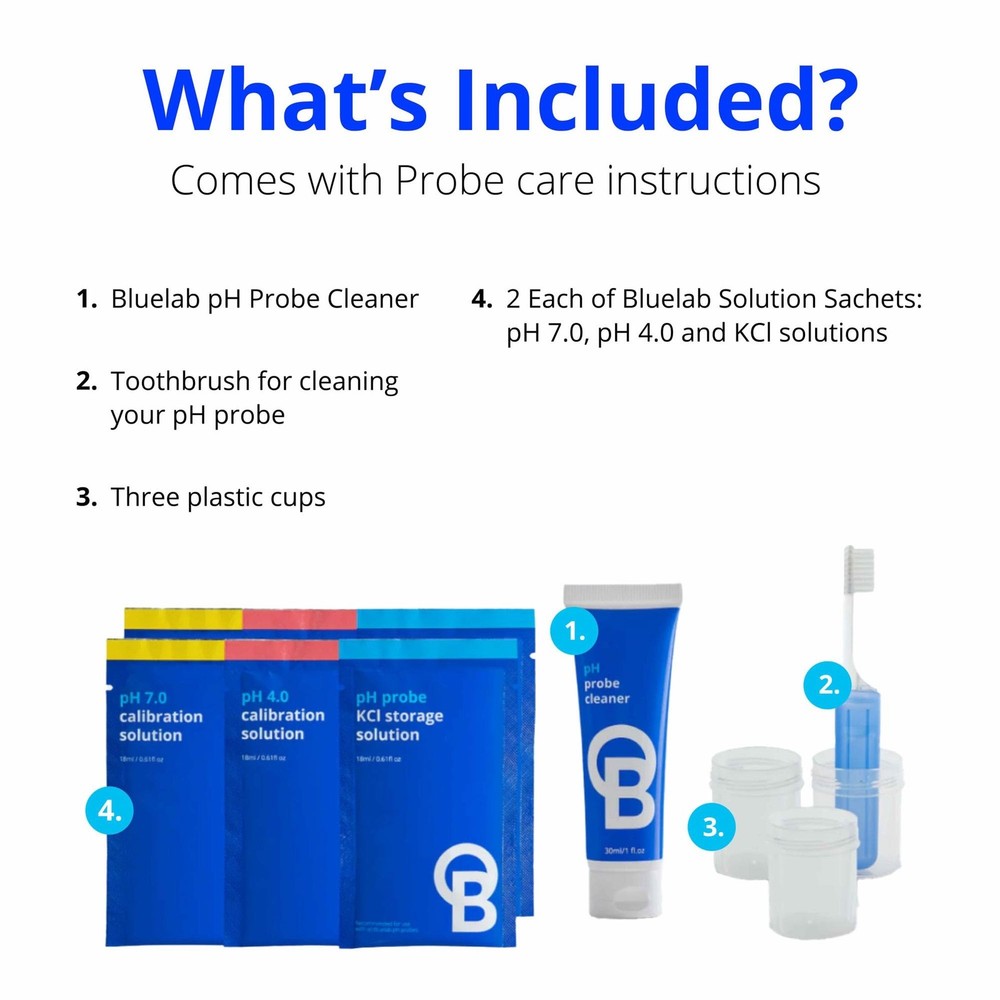 Bluelab CAREKITPH pH Probe Care Kit with Calibration Solution, Storage Soluti...