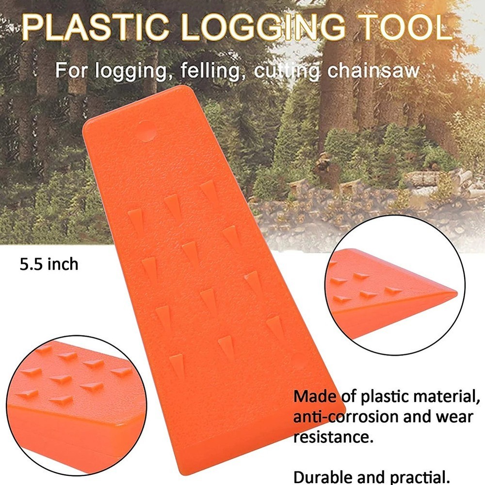 Tree Felling Wedges with Spikes for Safe Tree Cutting with Storage Bag