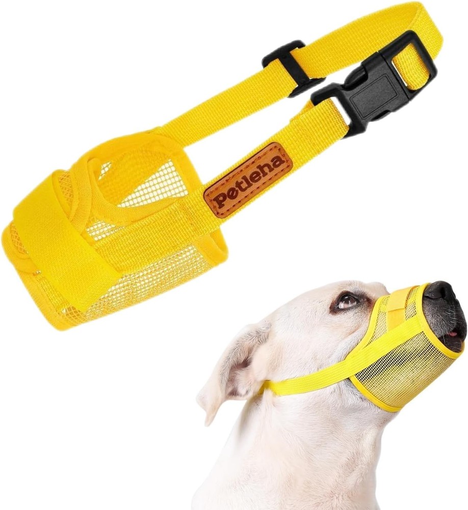 Soft Dog Muzzle – Adjustable Breathable Mesh Muzzle Small Medium & Large Dogs