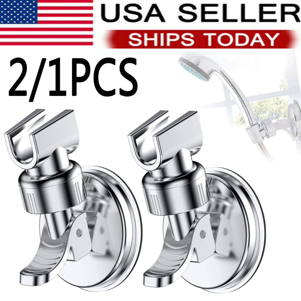 Adjustable Shower Head Holder Suction Cup Handheld Wall Mount Bathroom Bracket
