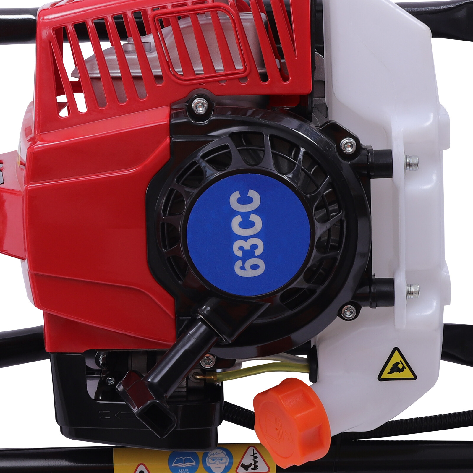 63cc 2-Stroke 3HP Gas Post Hole Digger with 12-Inch Earth Auger