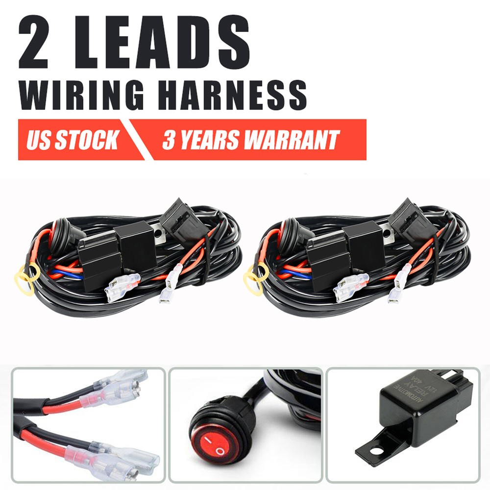 4x 5" Flush Mount LED Work Lights Cube Pods Offroad Driving Backup Reverse+ Wire