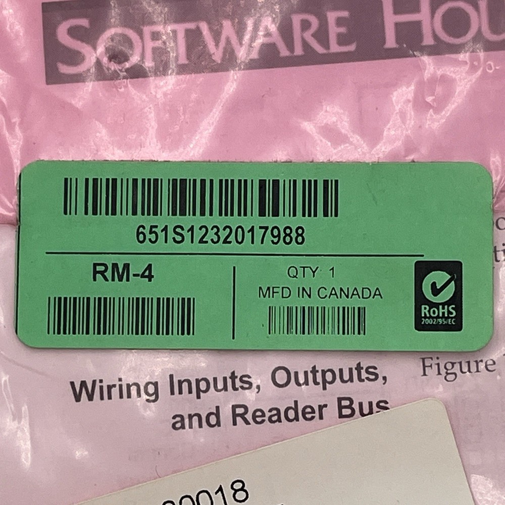 NEW!! SOFTWARE HOUSE Tyco RM-4 Access Control Reader Module 0311-0163-01