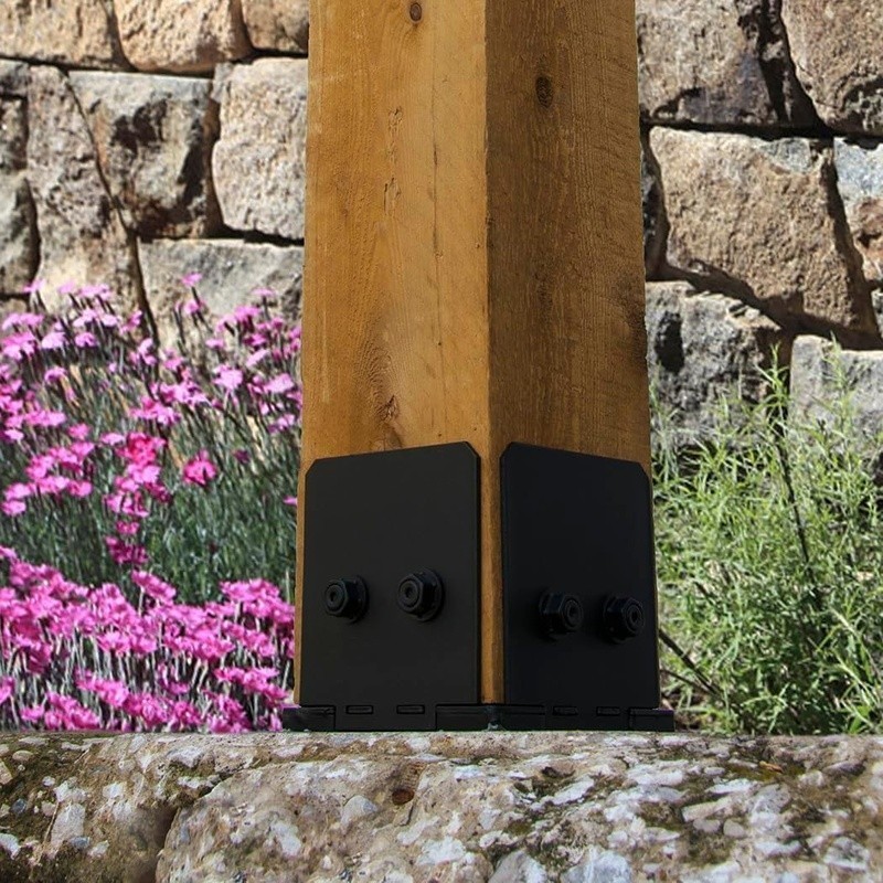 Durable Post Base 6x6 Wood Posts Pergolas Decks Elevated Design Hardware Kit