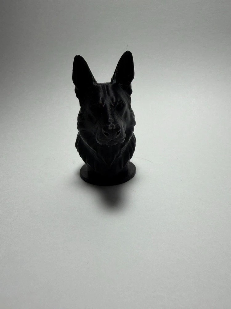 3D Printed German Shepherd Head Bust