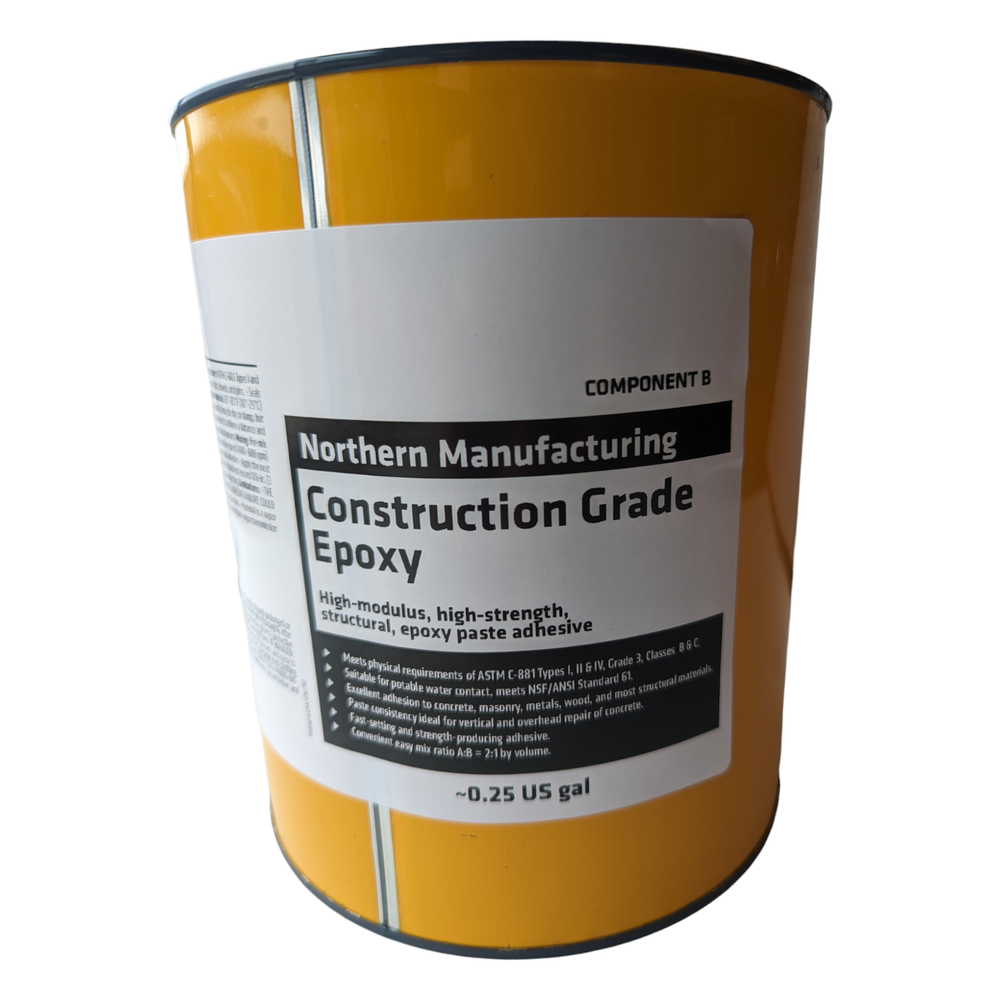 Construction Grade Epoxy paste adhesive Northern MFG 579215 components A B