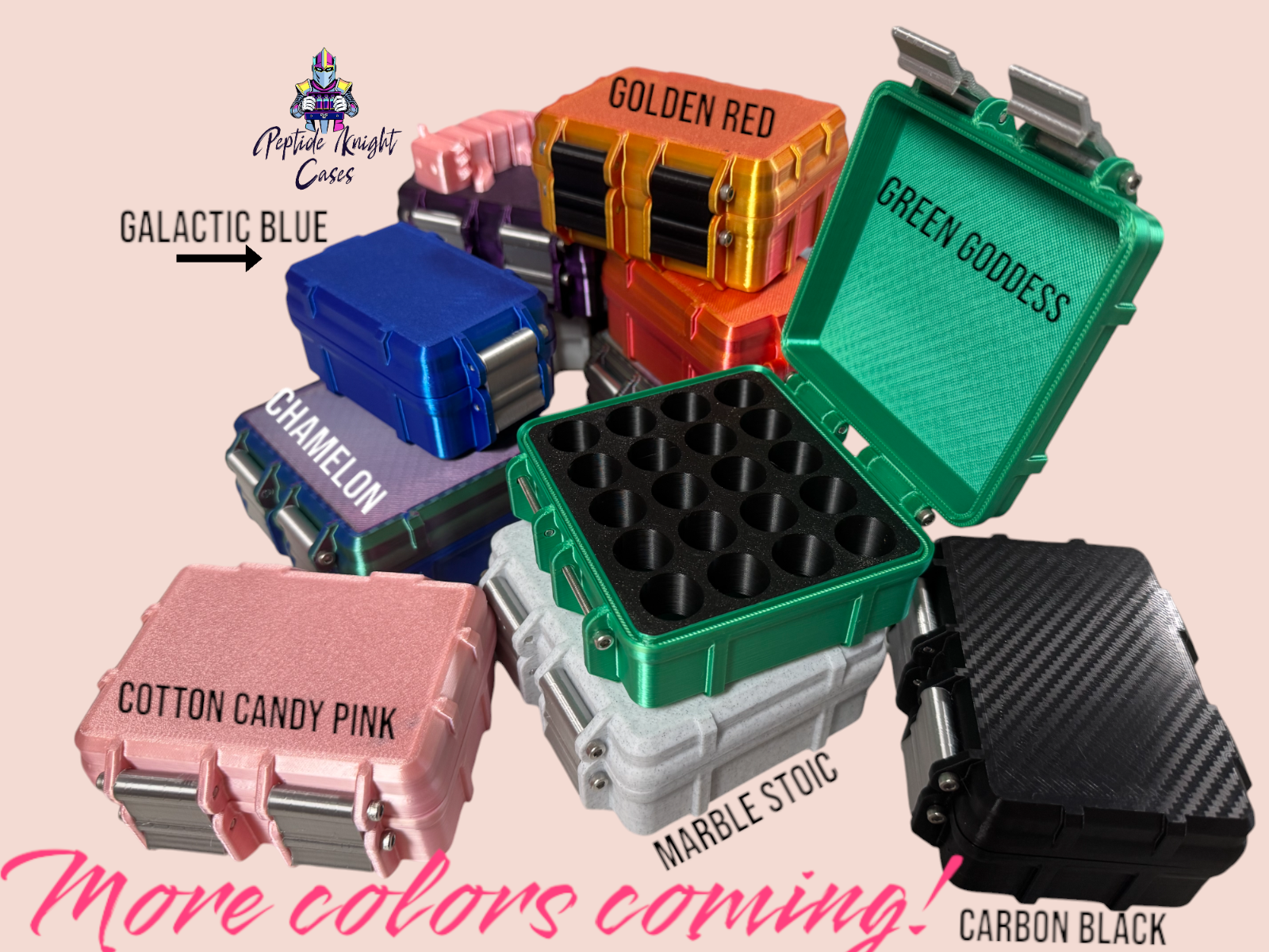 Peptide Vial Storage Container Carrying Case Organizer